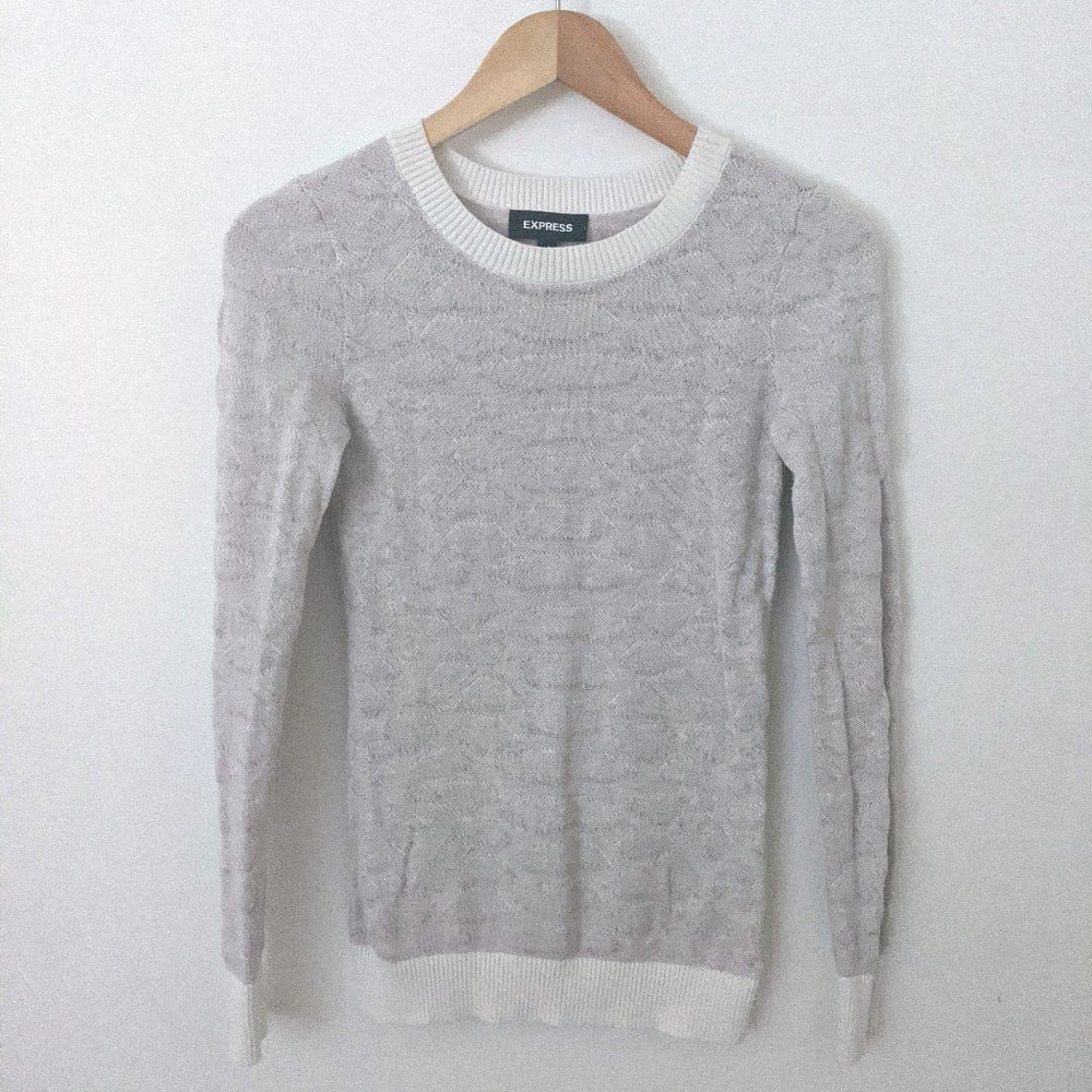 Express Embossed Animal Print Sweater, Sz S